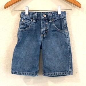 Lee Authentic Boys Sz 5‎ Denim Cargo Jeans 100% Cotton Adjustable